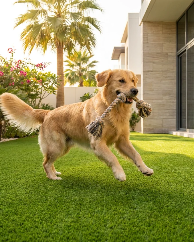 Pet-friendly artificial grass in Dubai
